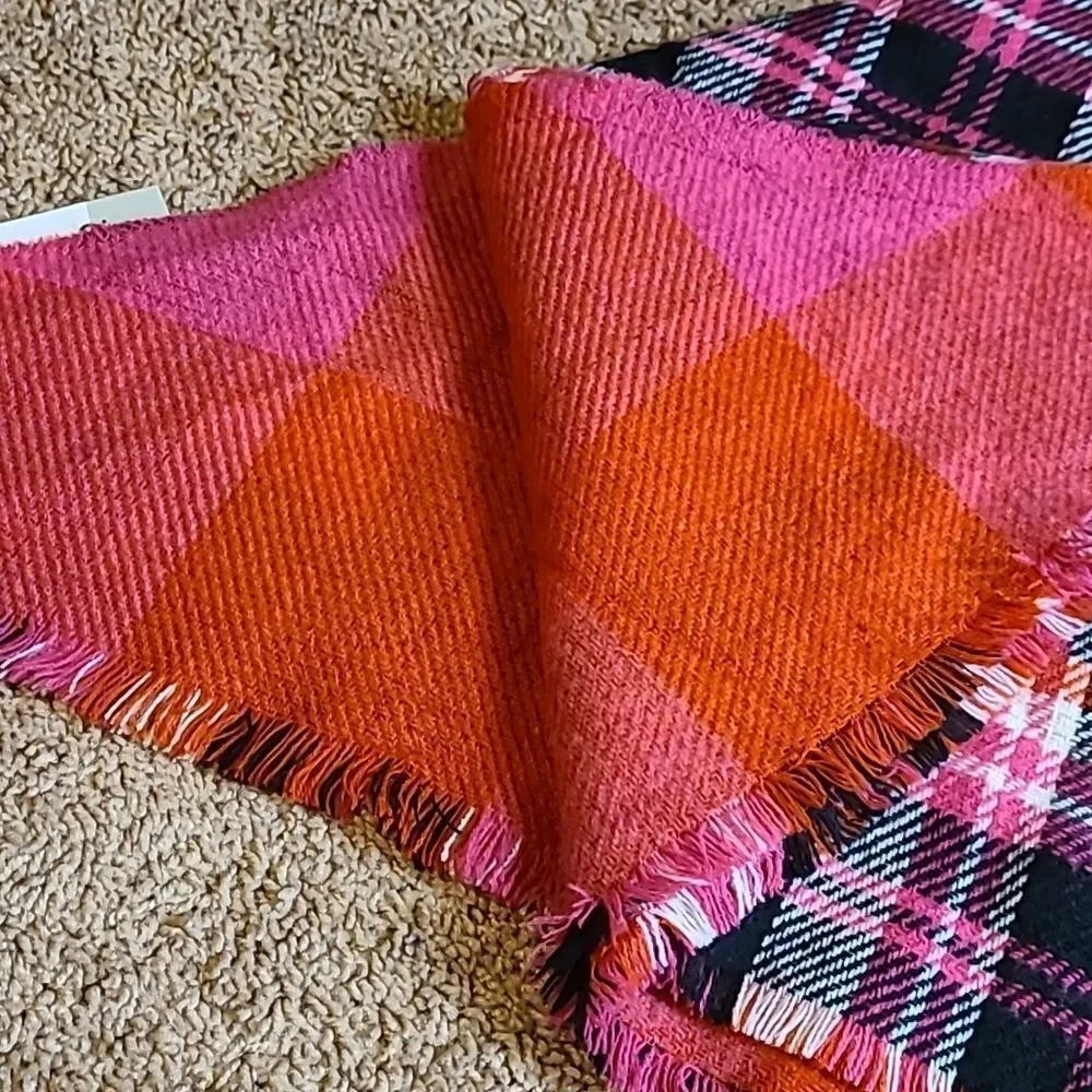 BP Pink, Red, white and black multi color triangle scarf